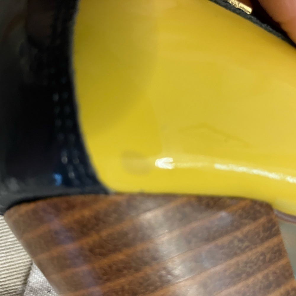 Naughty Monkey Colorful Talks Pumps High Heel Color Block Patent Leather Size 6 - Picture 12 of 15